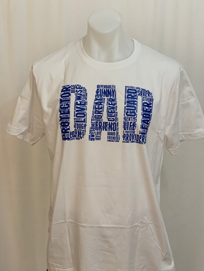 DAD T-Shirt -Blue Text Print