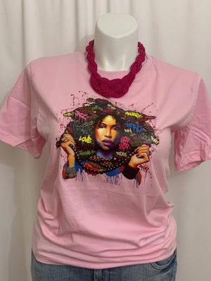 Graffiti Hip Hop Afro Woman T-Shirt