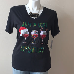 Just a Girl...Love Wine T-Shirt