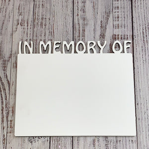 Personalized "In Memory Of" Plaque